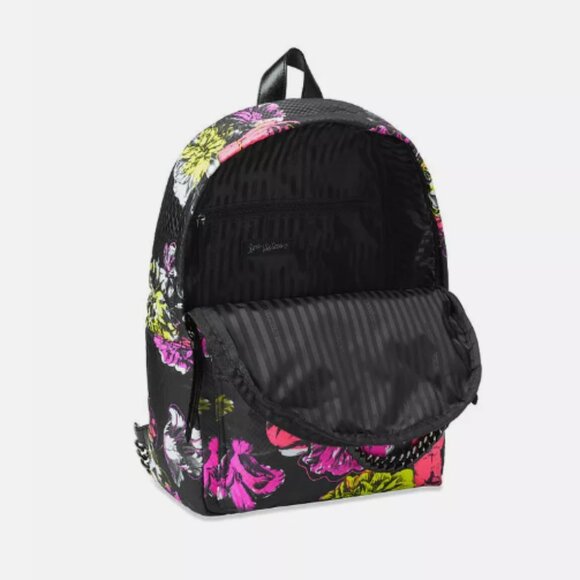 💙💚 Victoria's Secret Black & Pink Floral Mini Backpack + Wallet Set - Picture 2 of 9